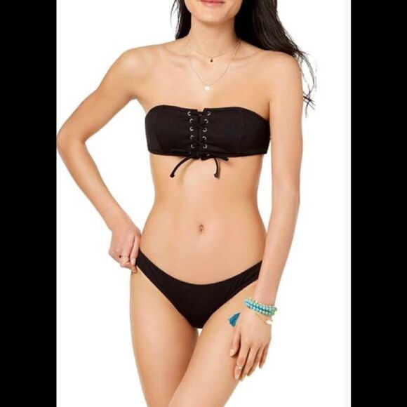 MINKPINK ribbed lace up bikini. NWT - Picture 3 of 8